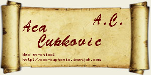 Aca Čupković vizit kartica